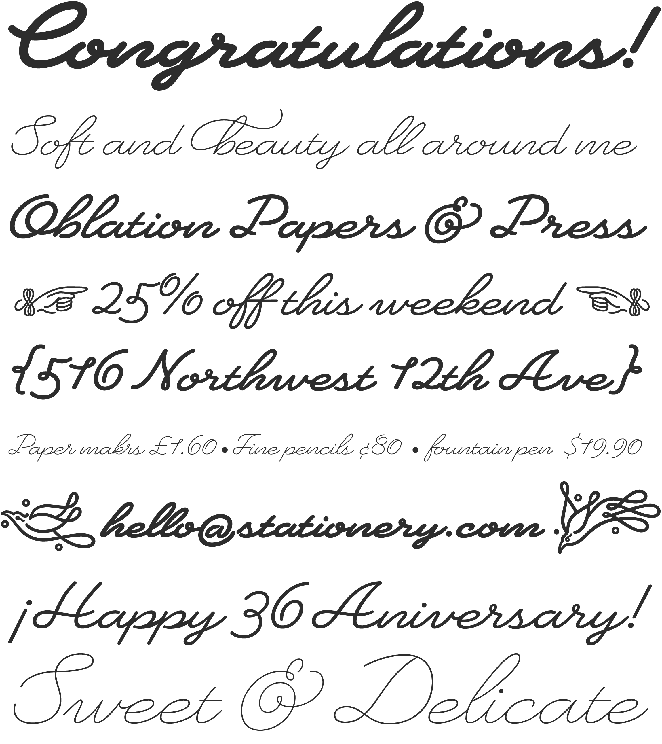 Muestra tipográfica