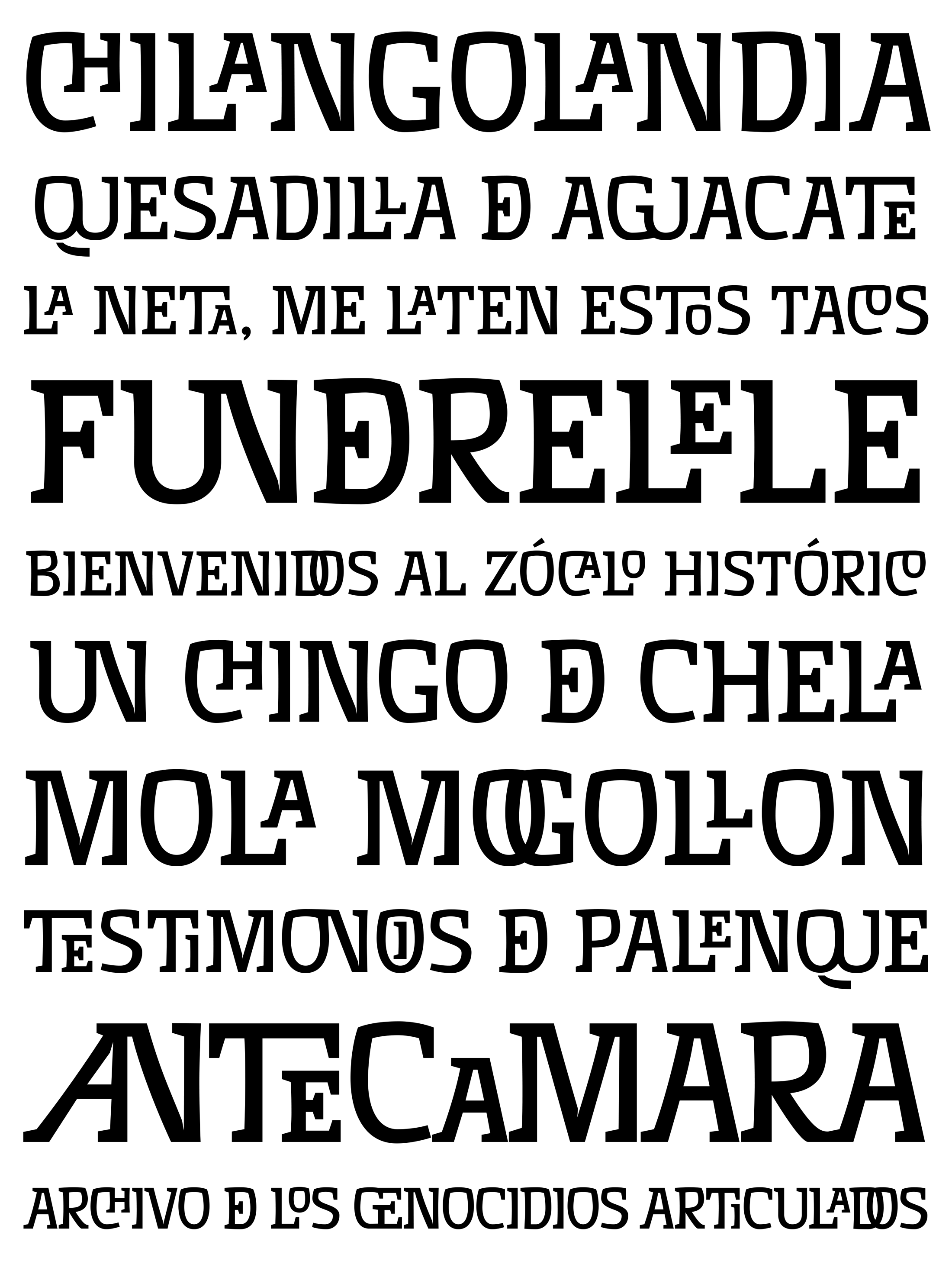 Muestra tipográfica