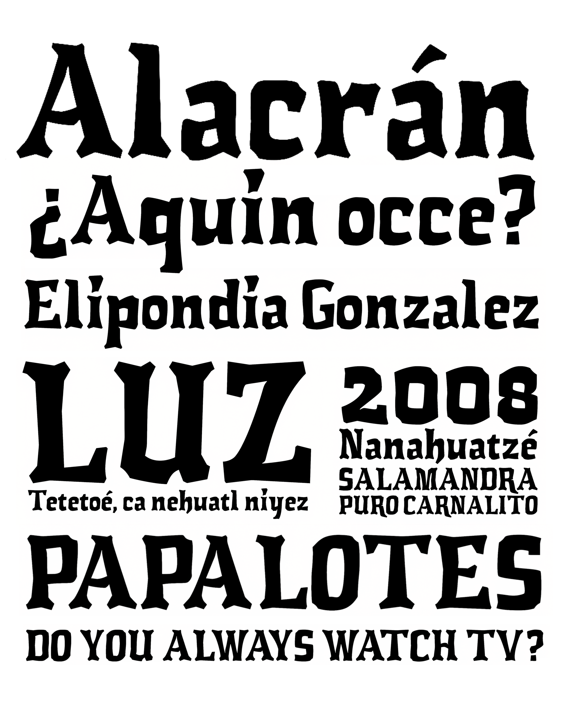 Muestra tipográfica