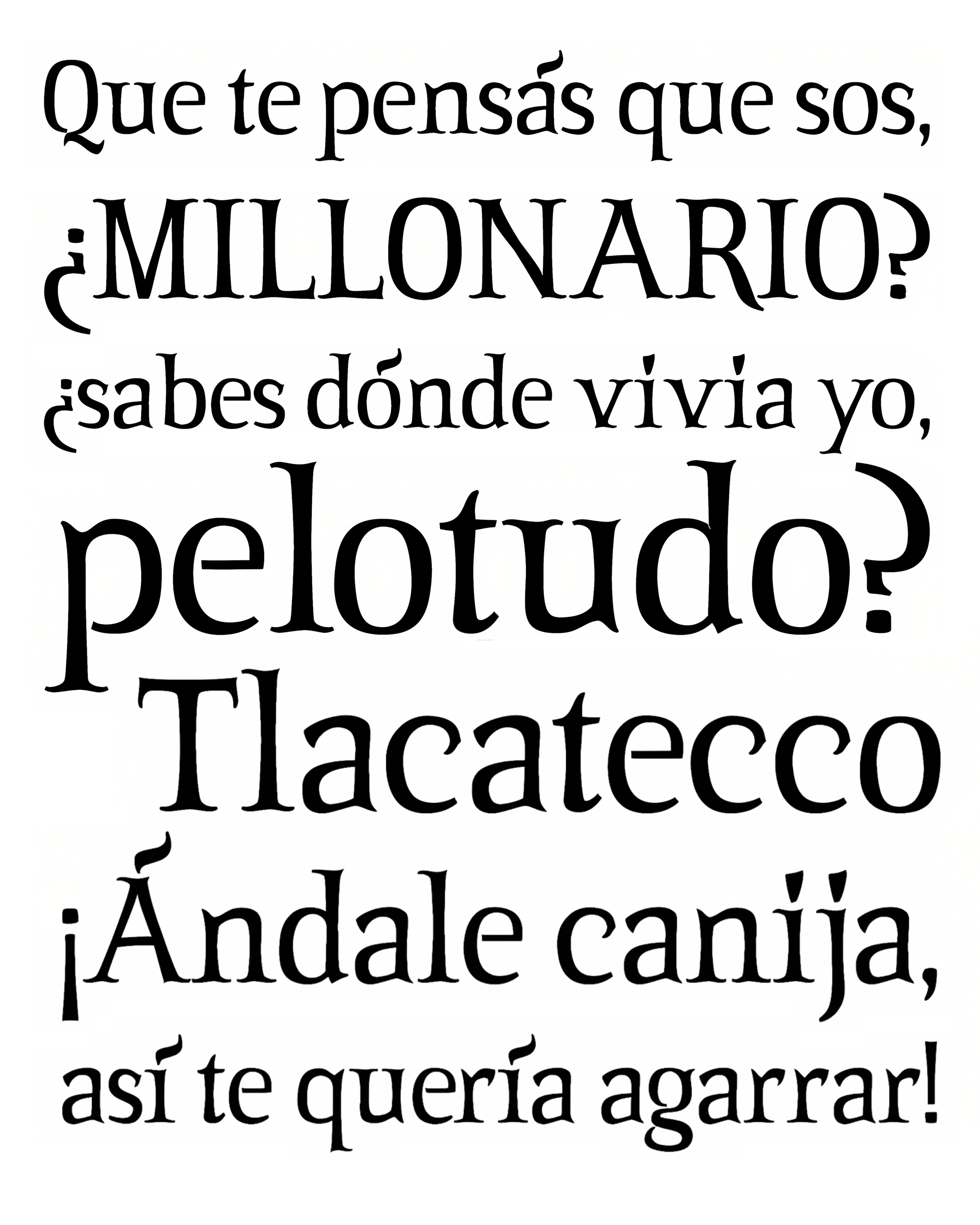 Muestra tipográfica