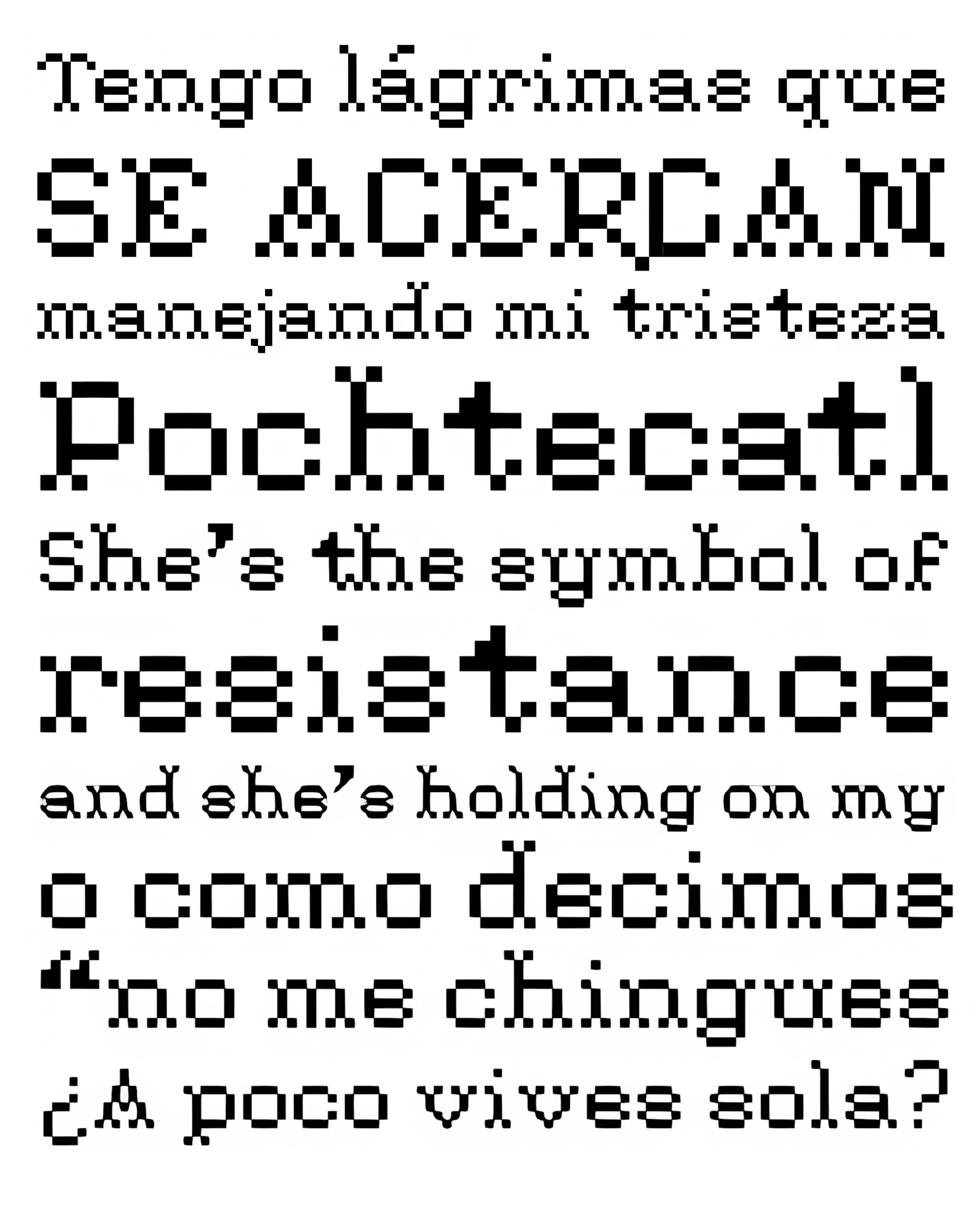 Muestra tipográfica