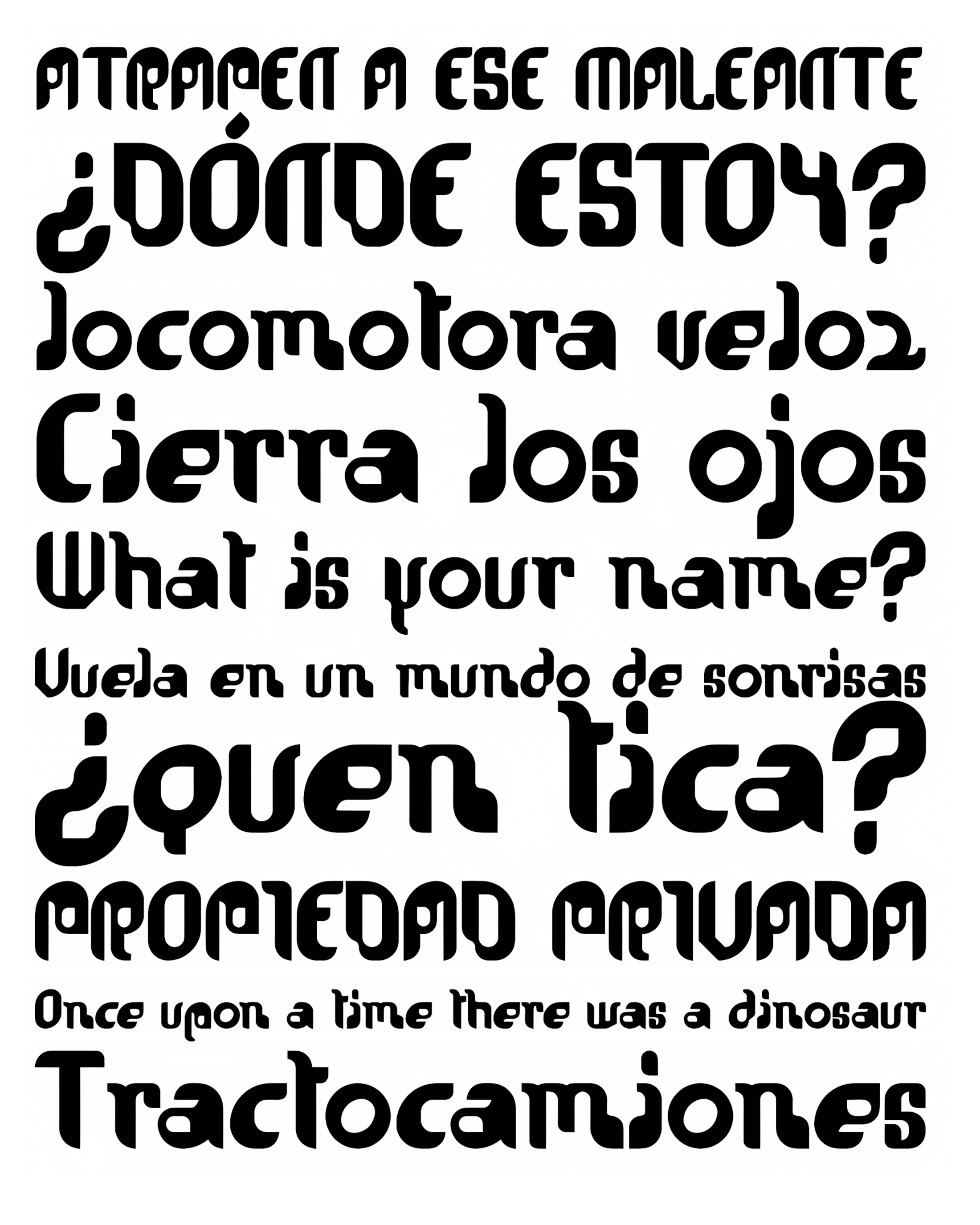 Muestra tipográfica