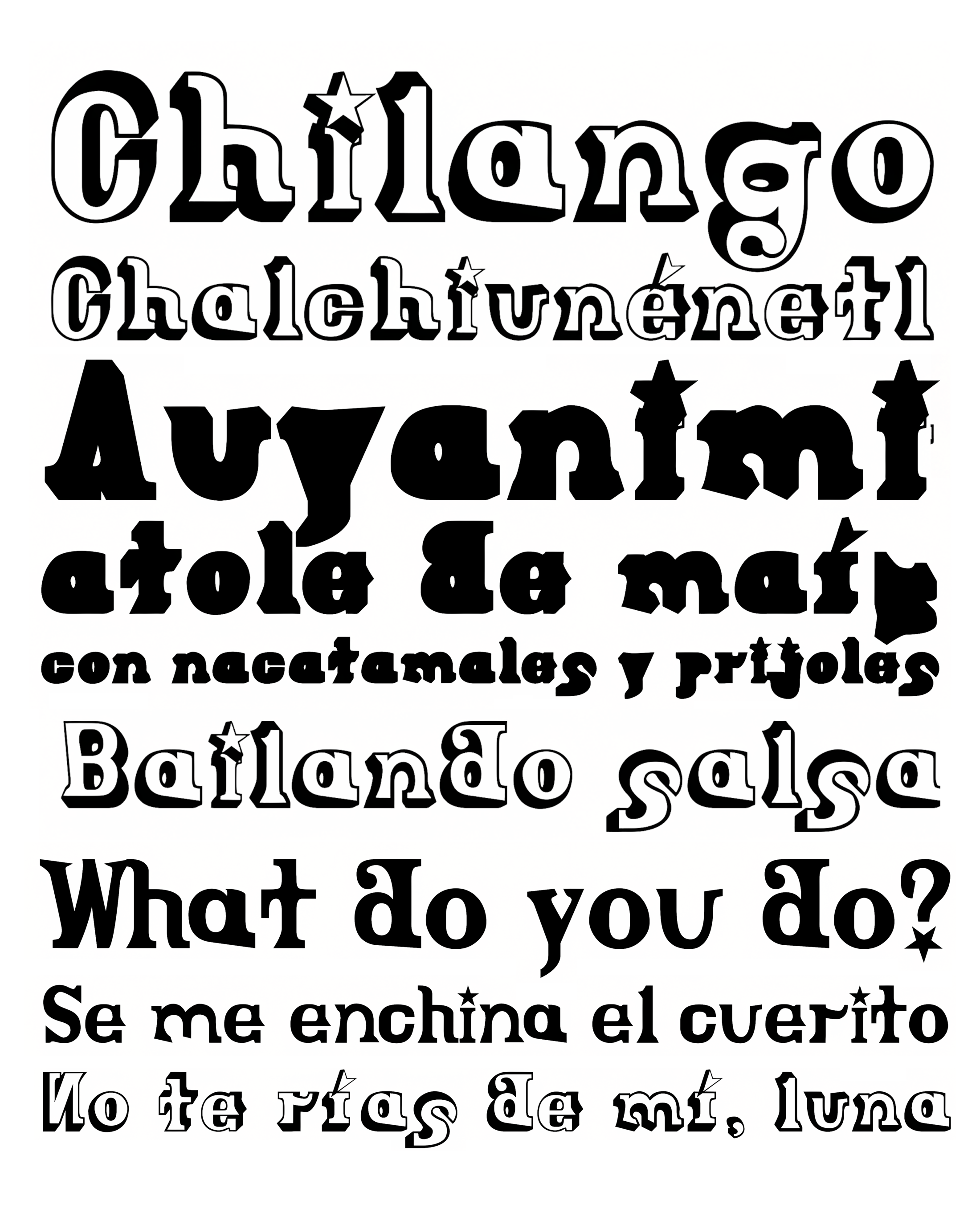 Muestra tipográfica