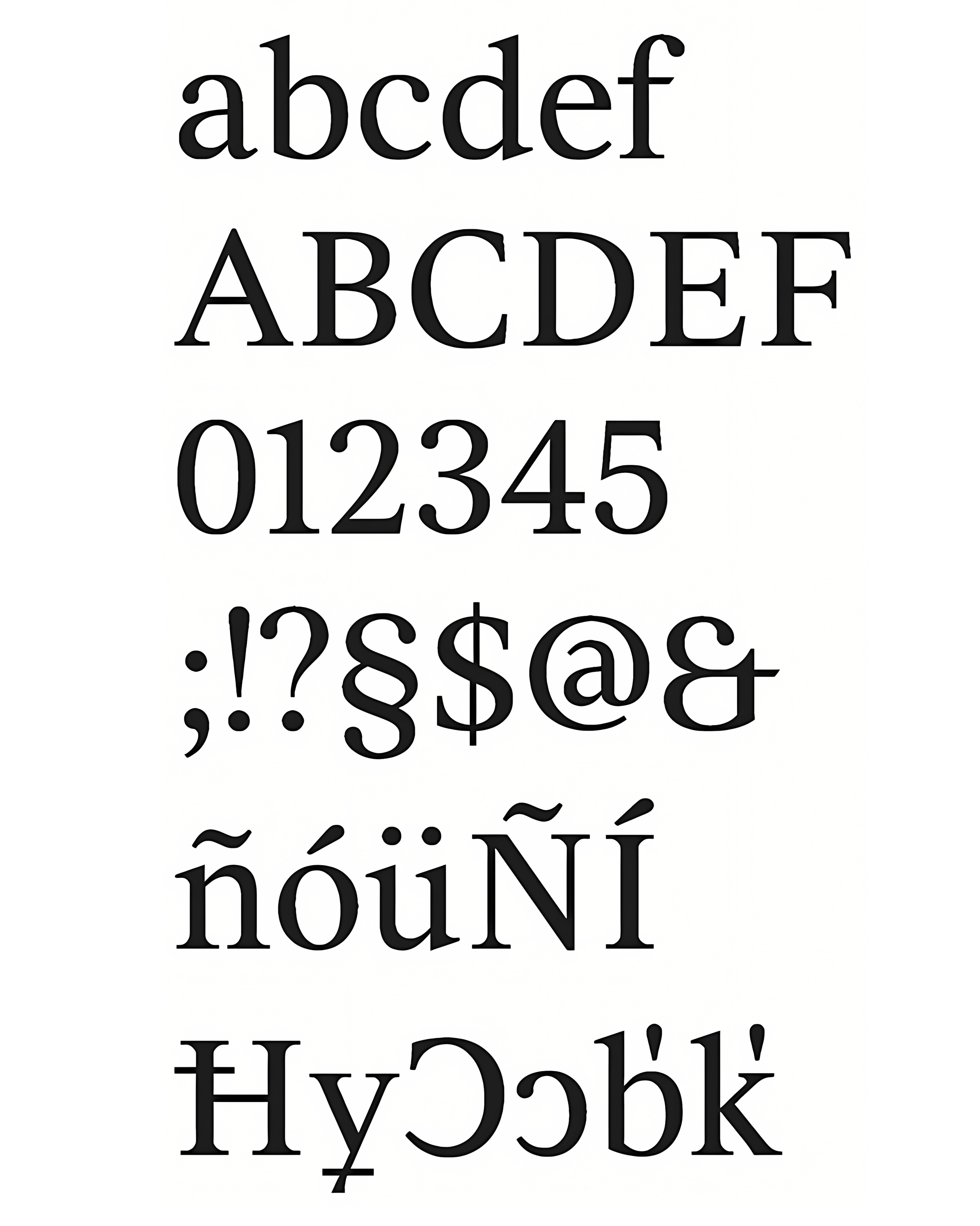 Muestra tipográfica