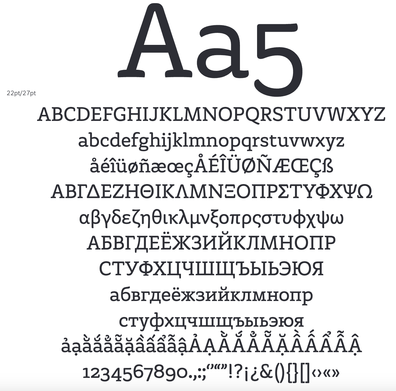 Muestra tipográfica