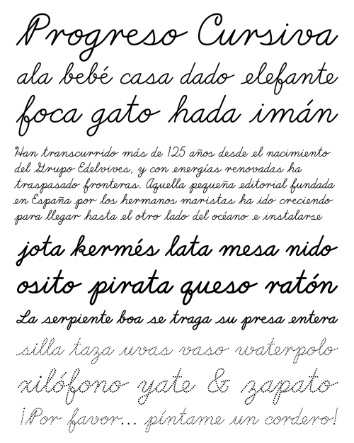 Progreso Cursiva