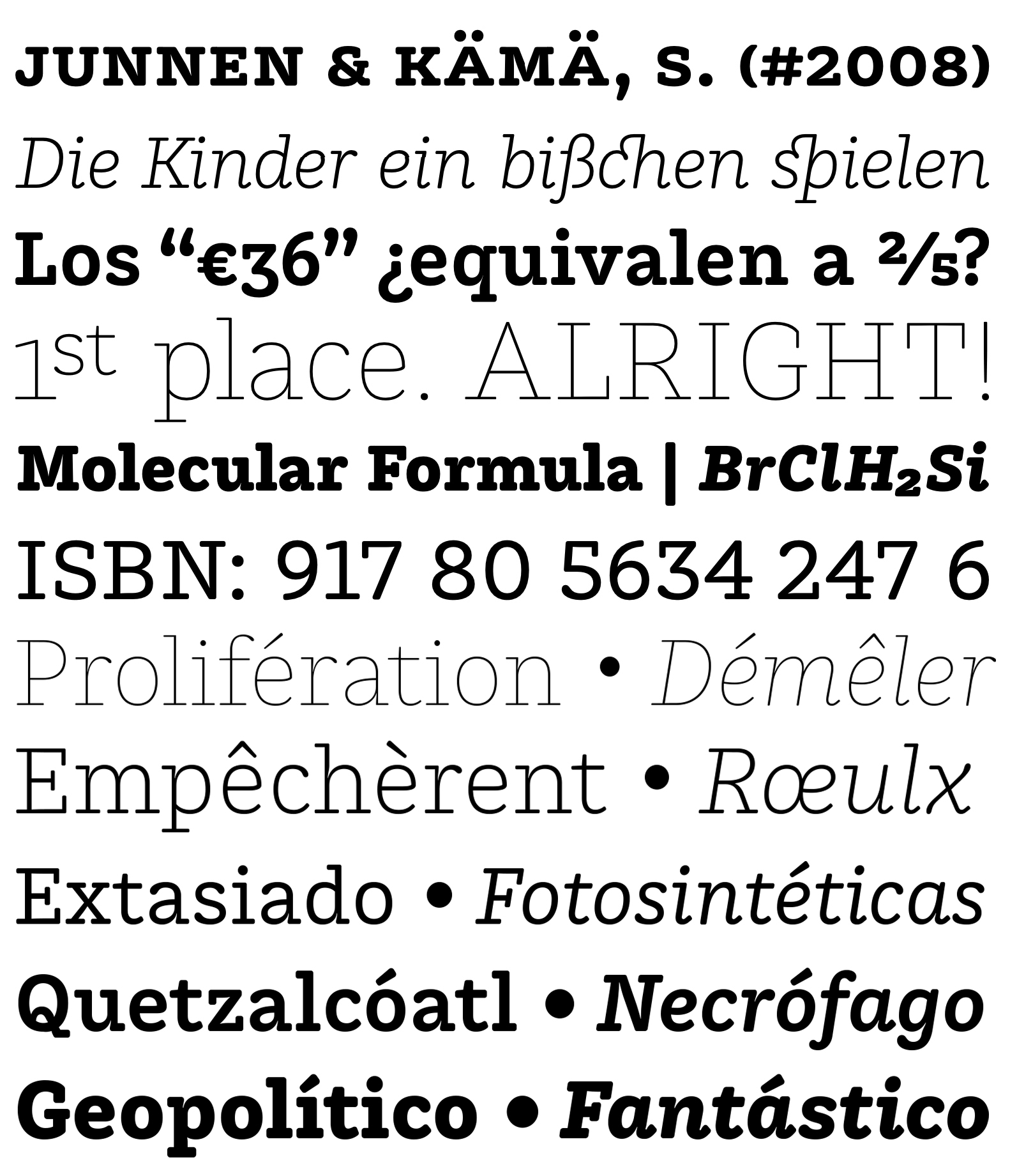 Muestra tipográfica