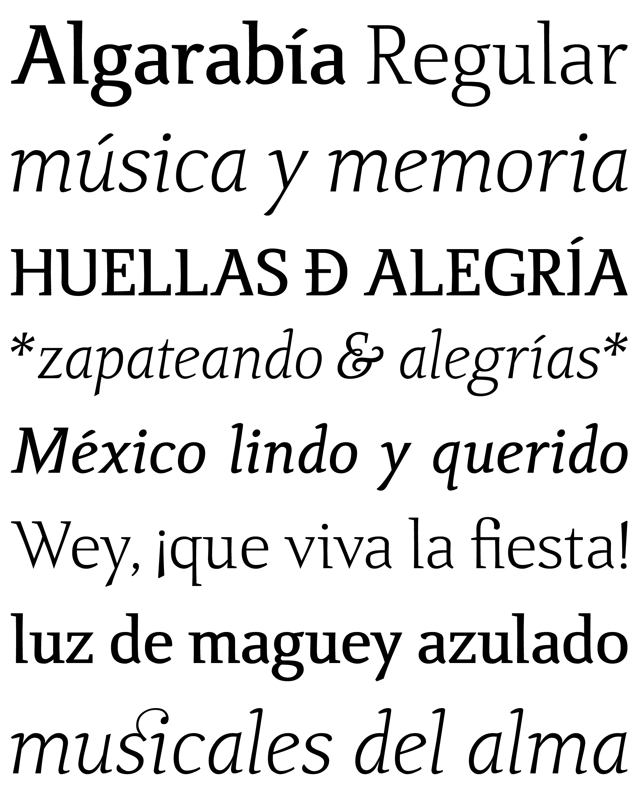 Muestra tipográfica