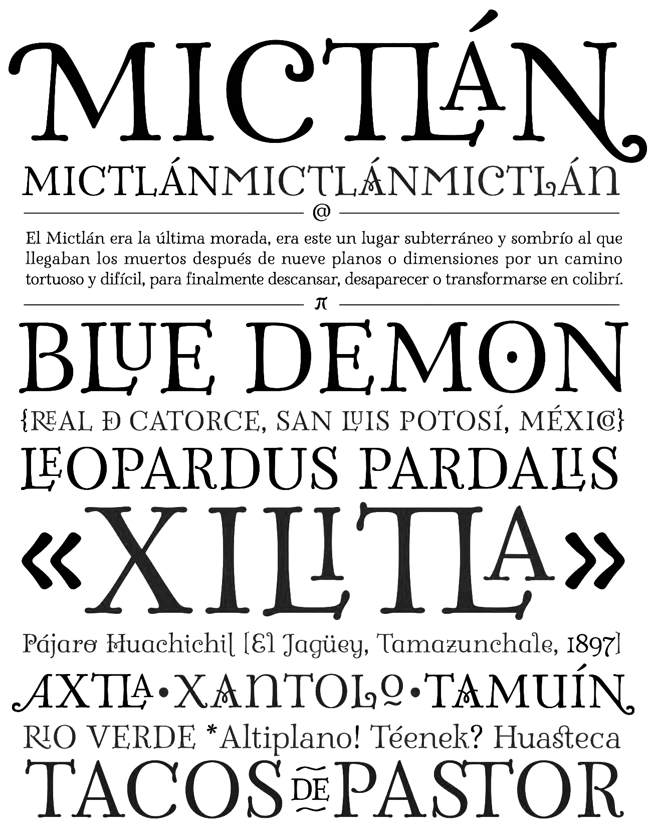 Muestra tipográfica