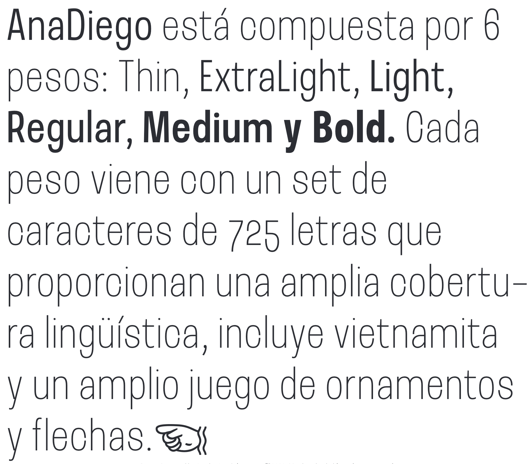 Muestra tipográfica