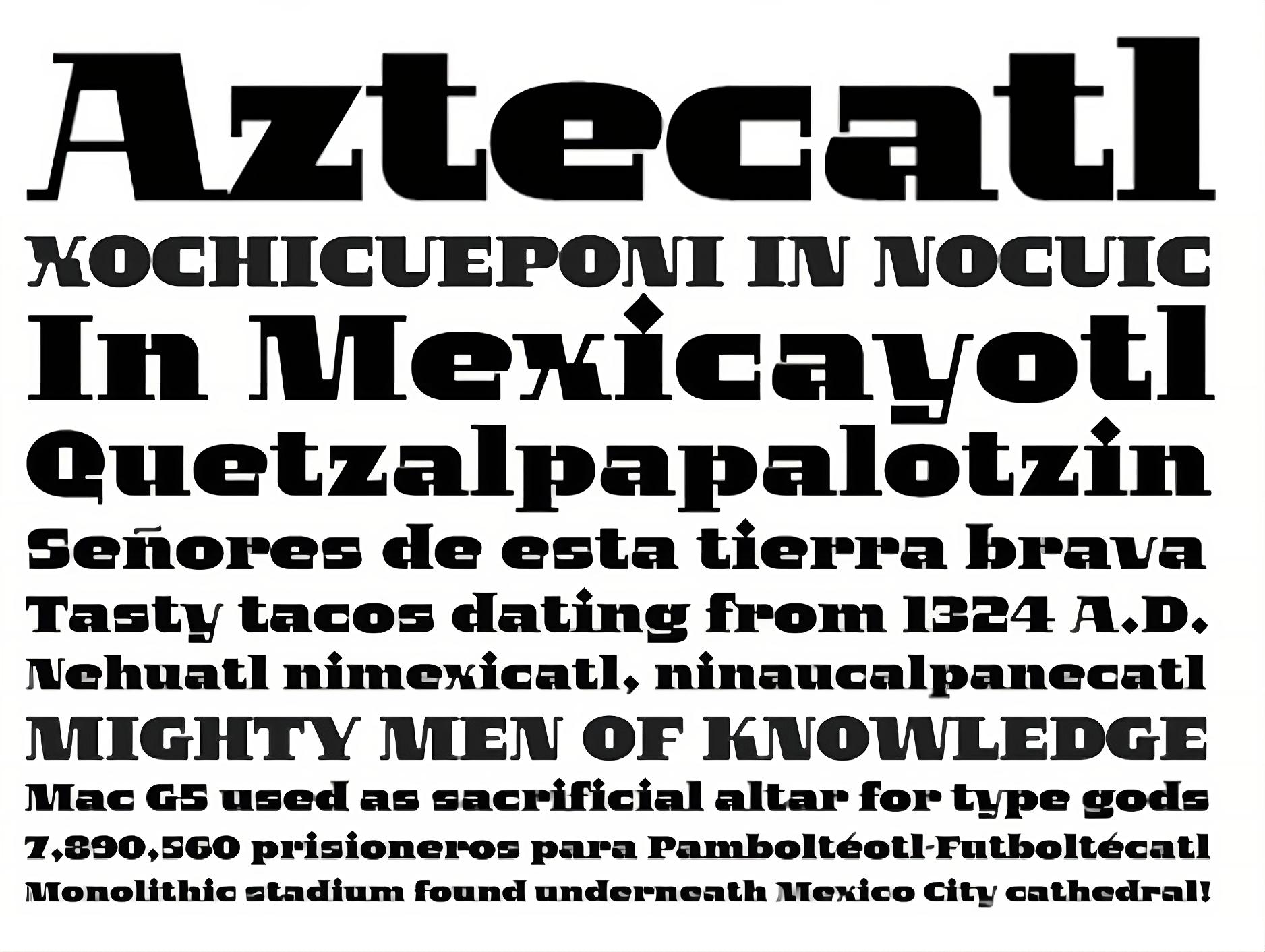 Muestra tipográfica