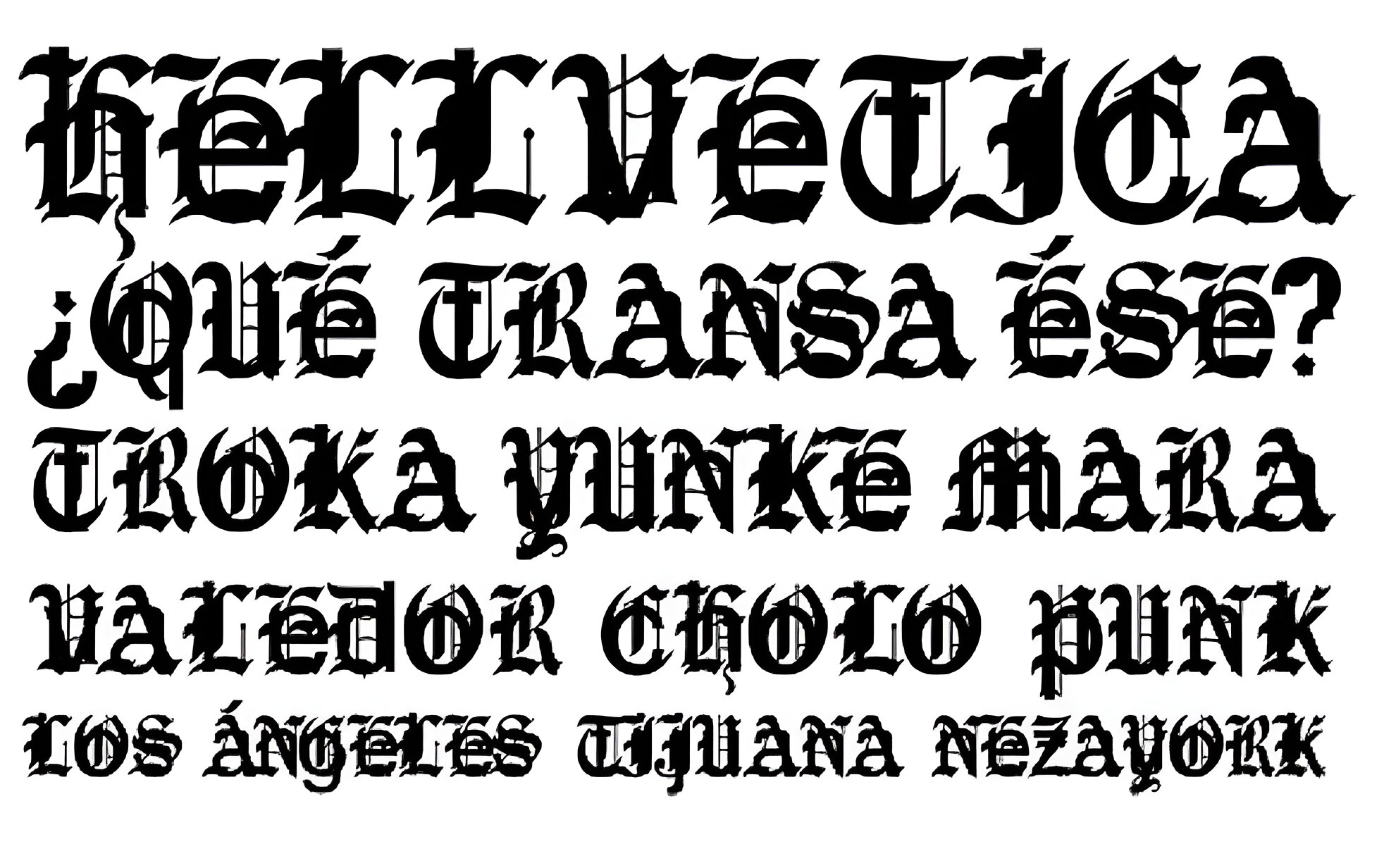 Muestra tipográfica