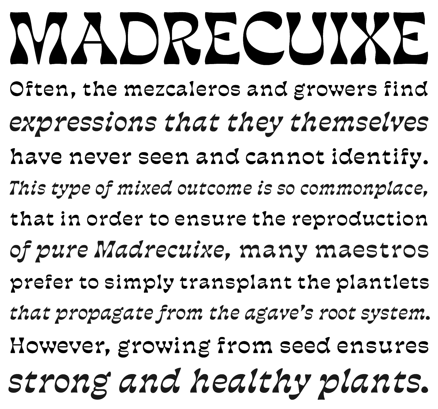 Muestra tipográfica