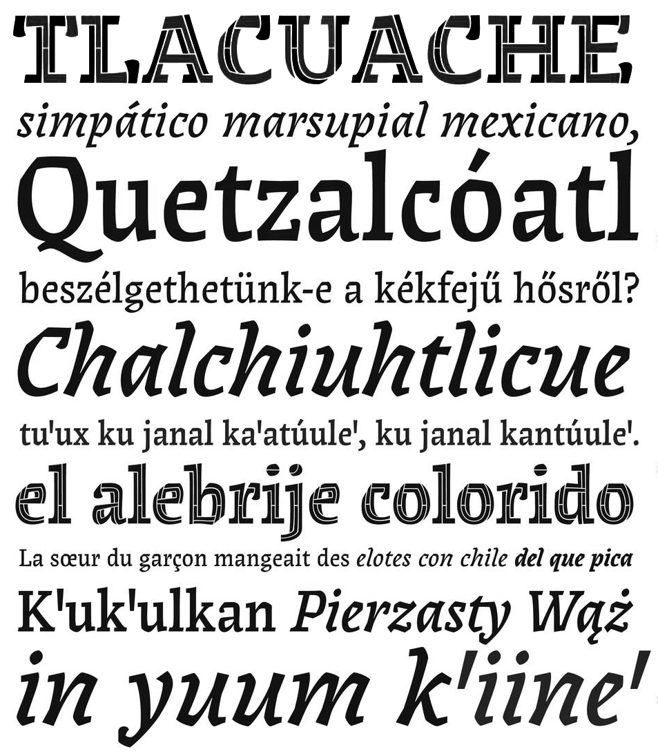 Muestra tipográfica