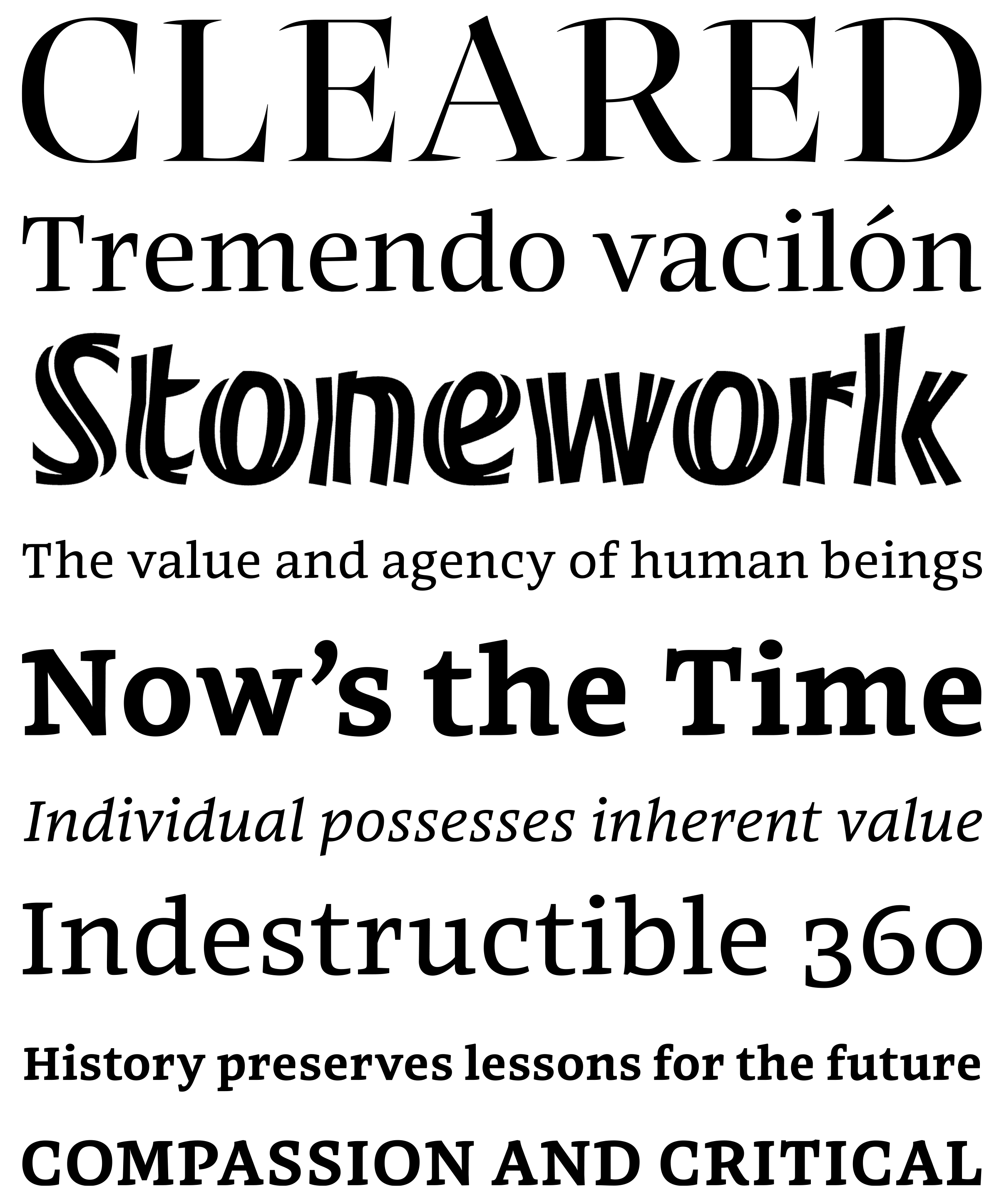 Muestra tipográfica