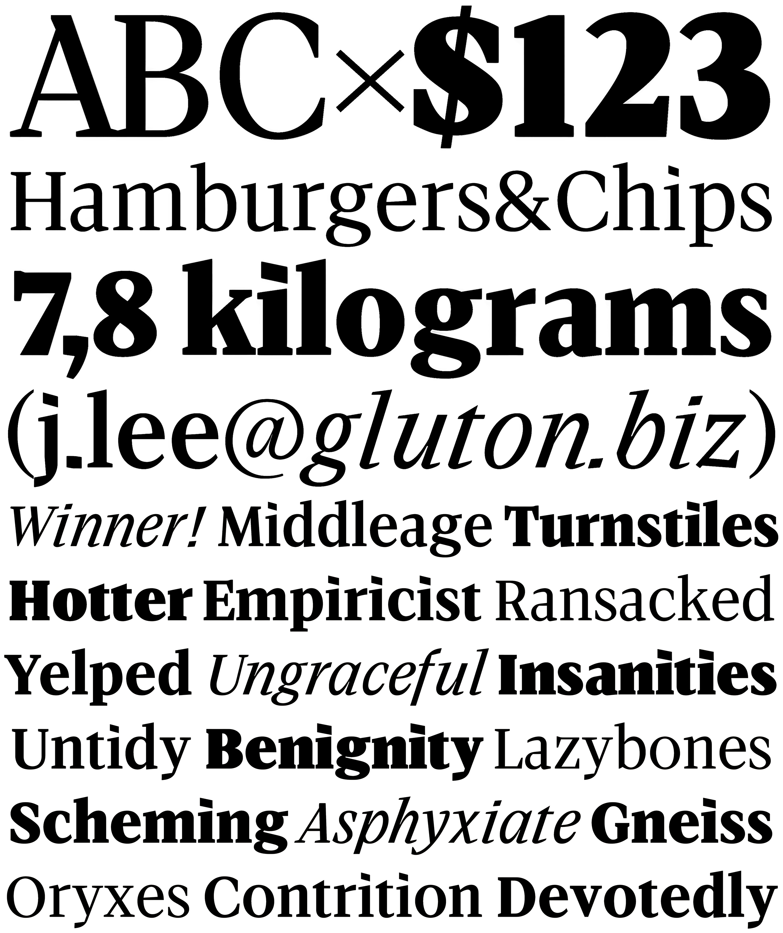 Muestra tipográfica