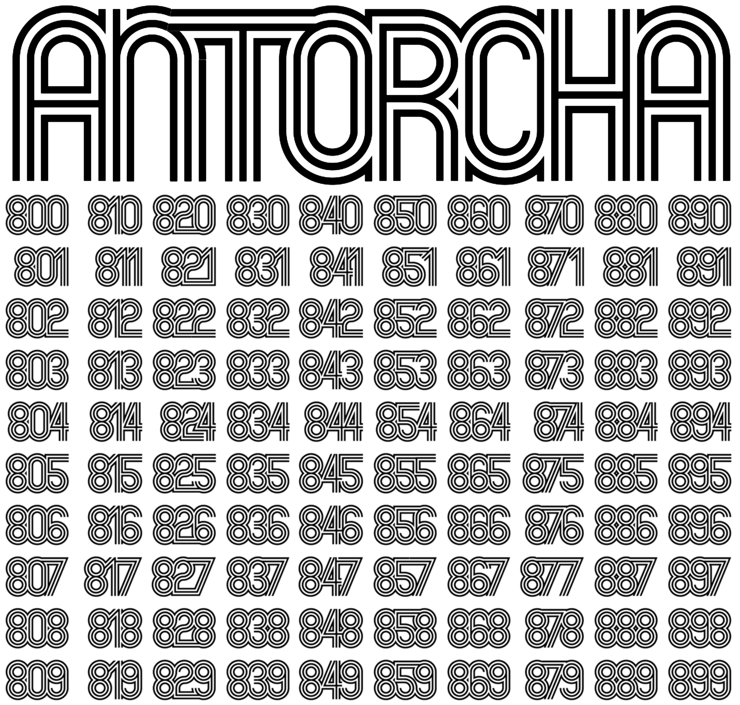 Muestra tipográfica