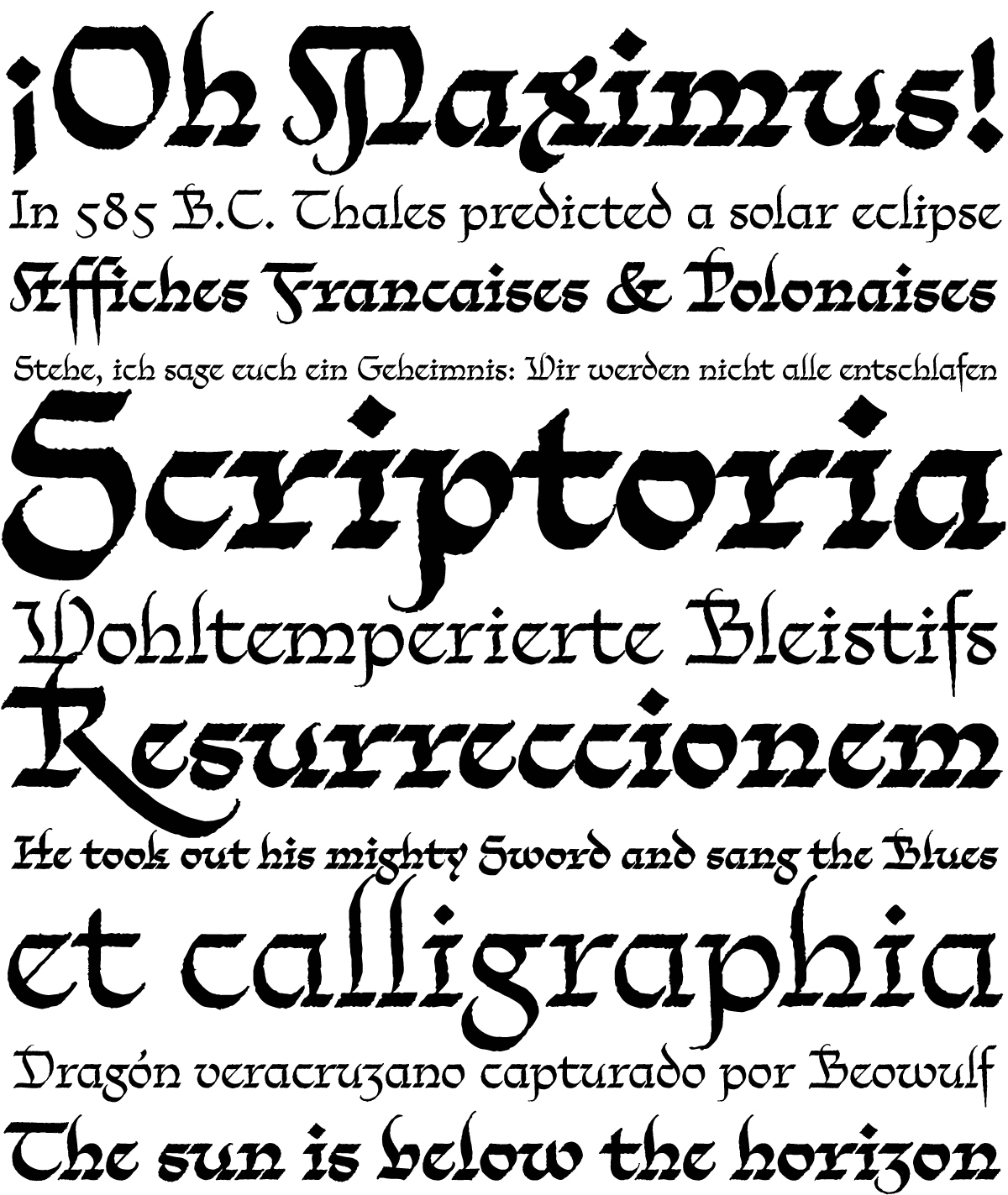 Muestra tipográfica