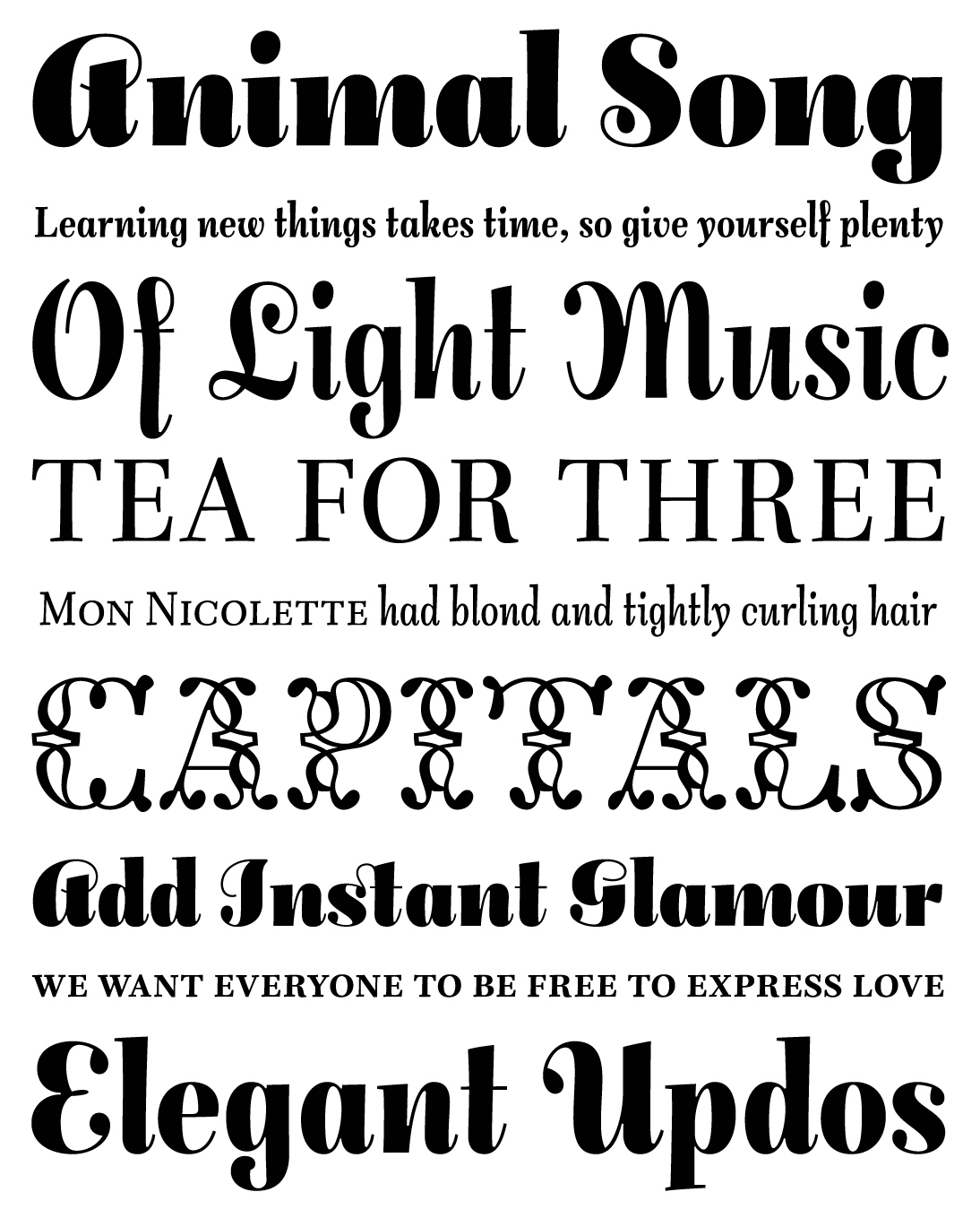 Muestra tipográfica