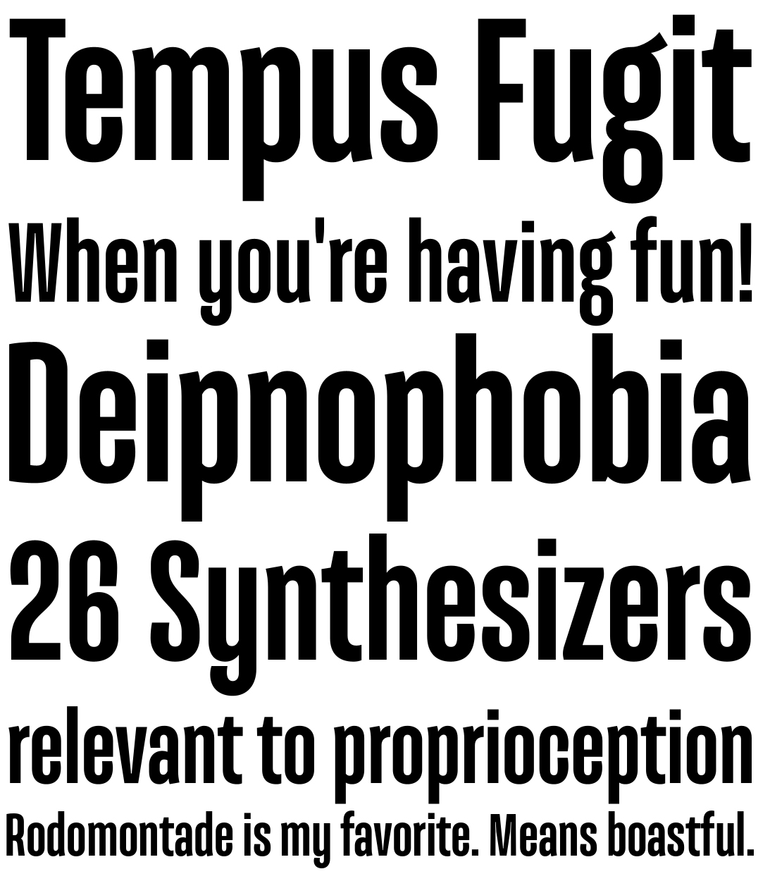 Muestra tipográfica