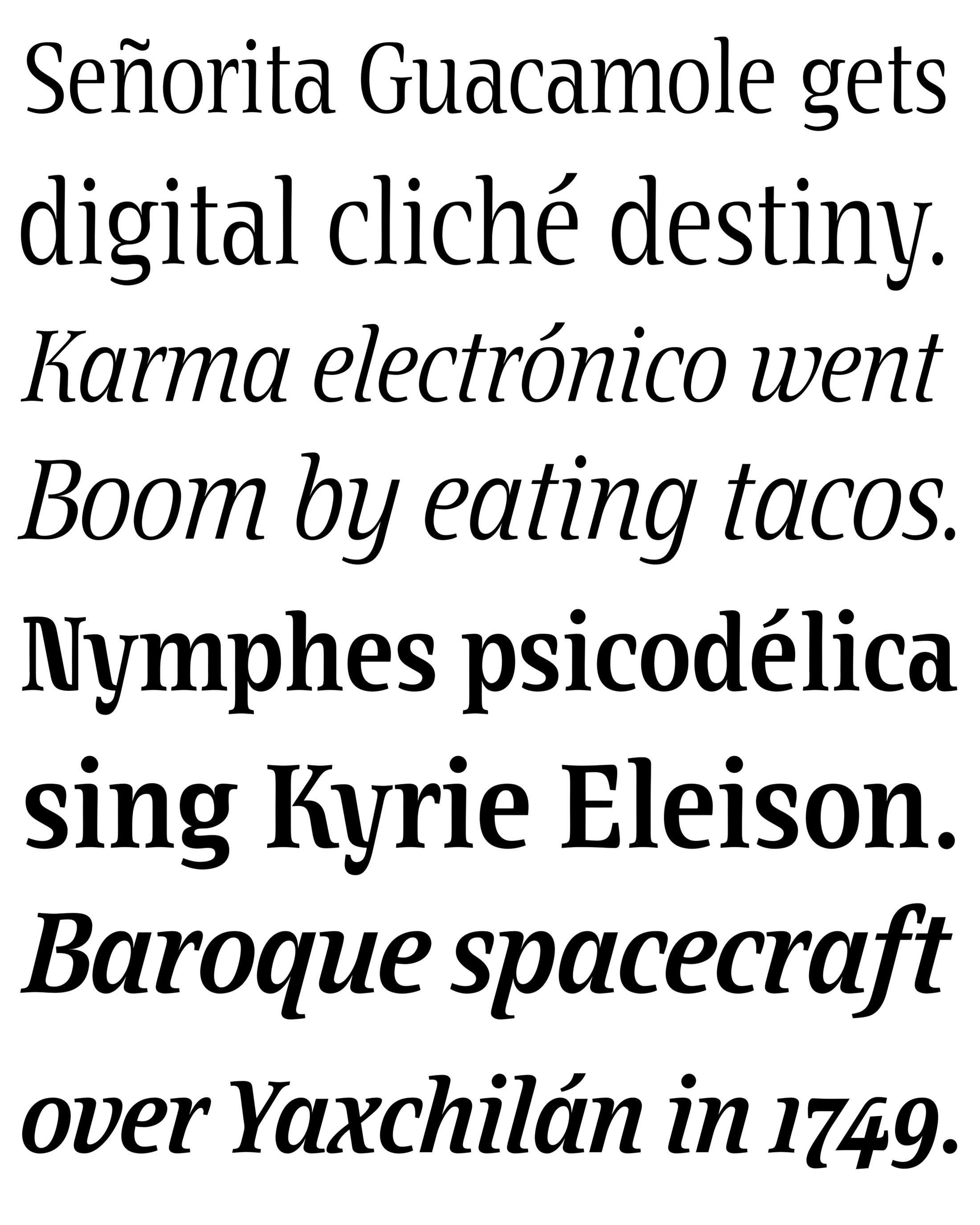 Muestra tipográfica