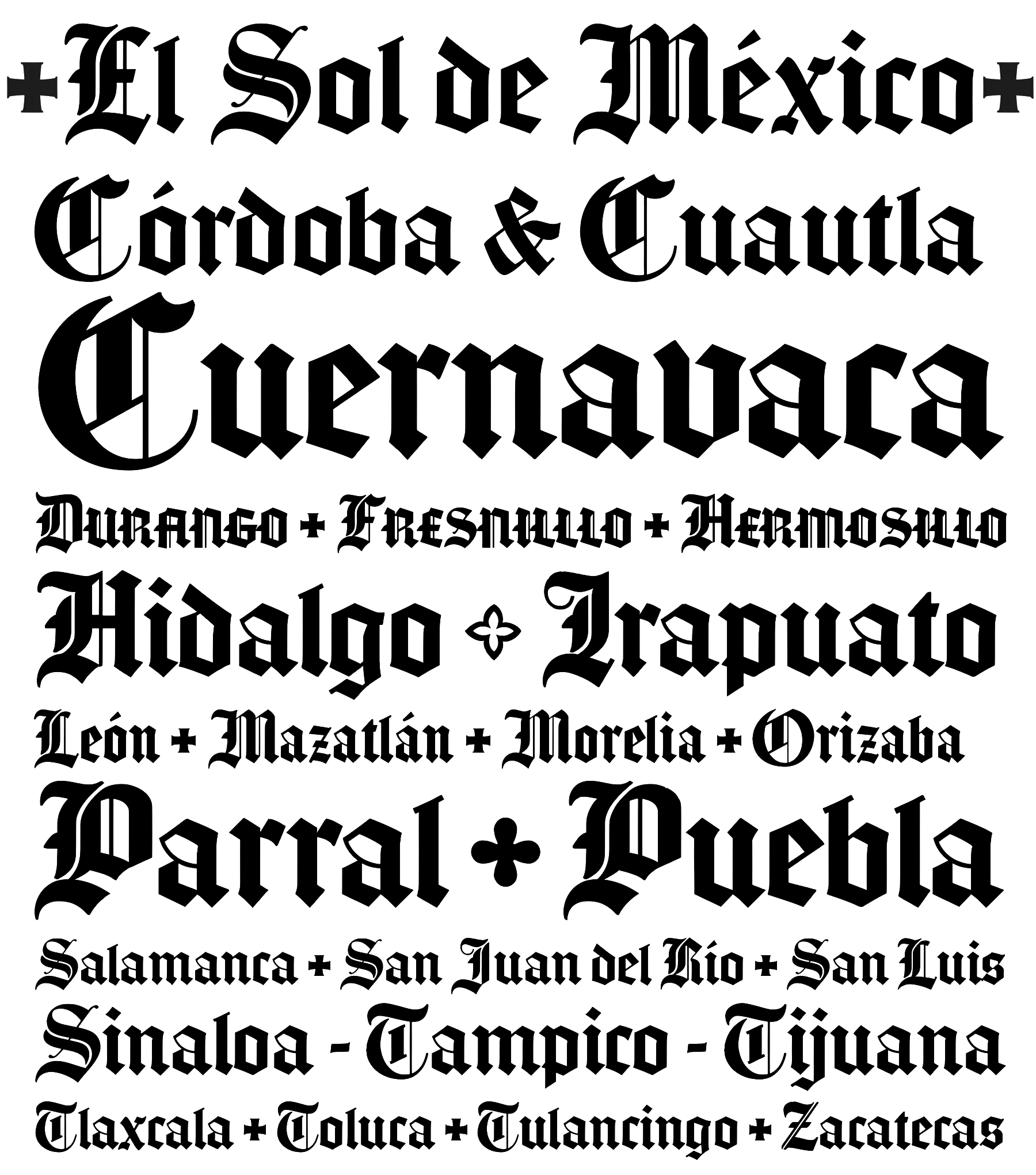 Muestra tipográfica