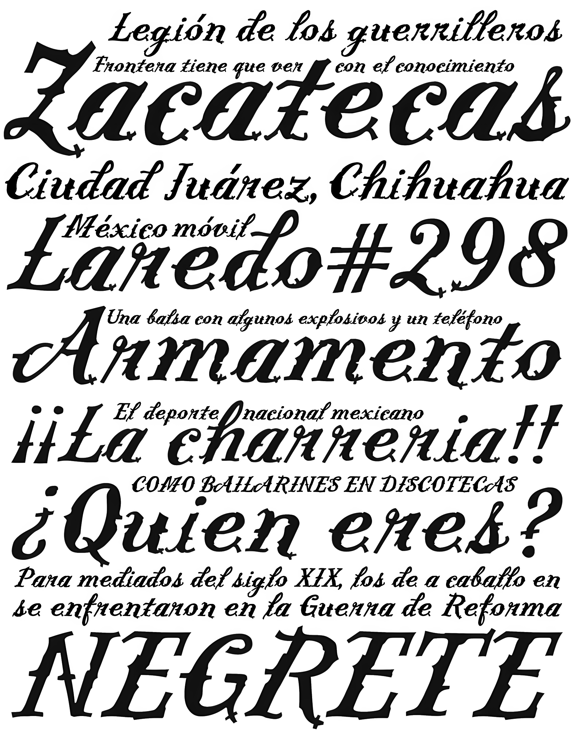 Muestra tipográfica